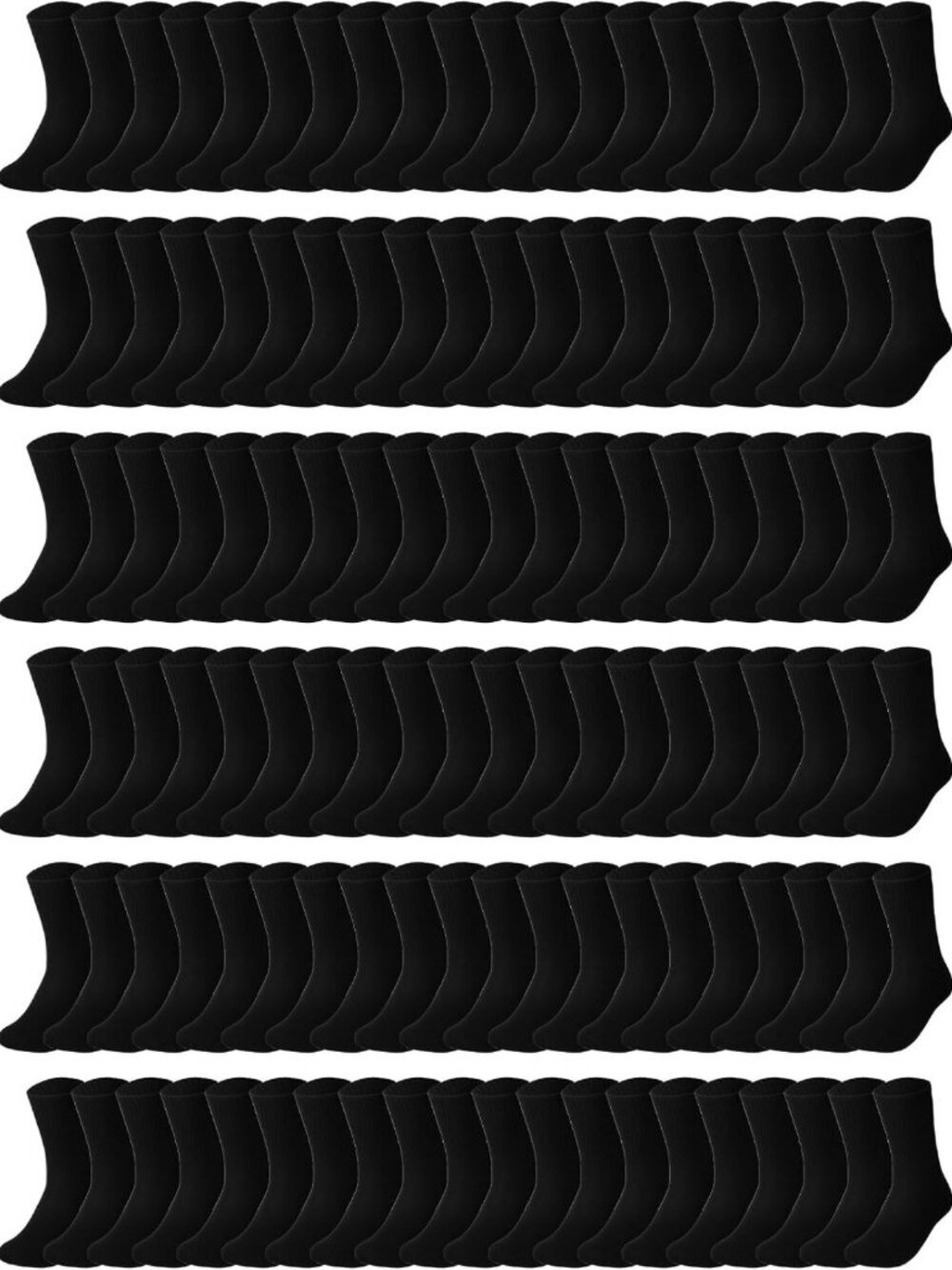 120 Pairs Solid Color Cotton Crew Socks for Men & Women - Athletic & Casual Wear